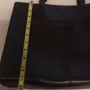AJ Valenci large deep brown purse large enough as tote leather bag